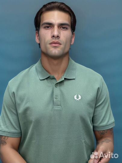 Зеленое поло Fred Perry мужское