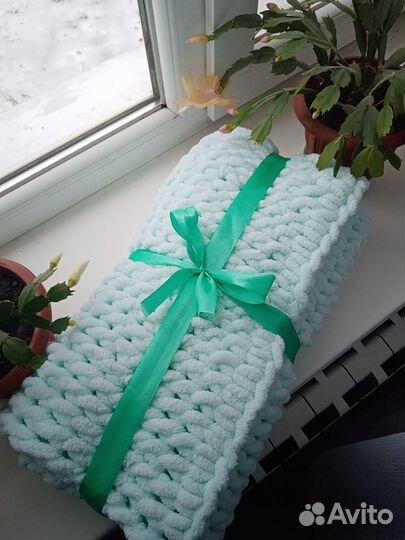 Плед детский вязаный ручная работа