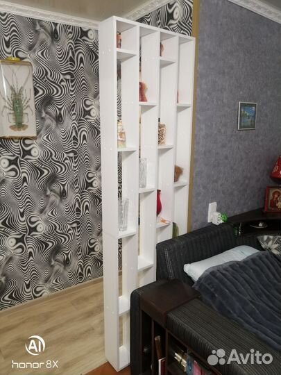 Стеллаж деревянный белый