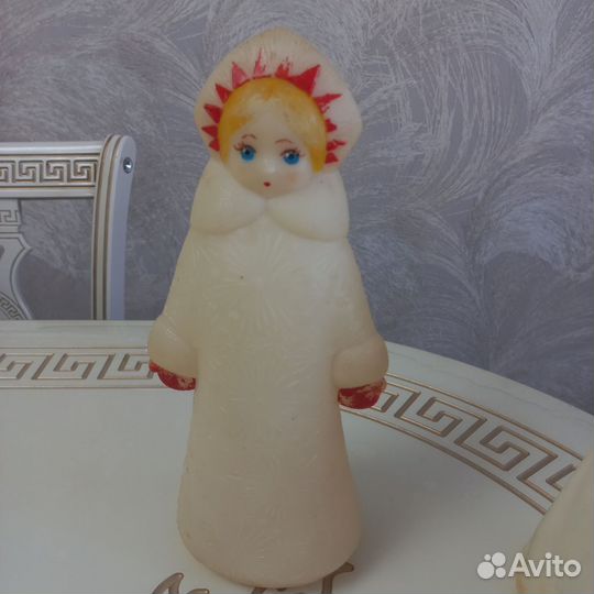 Дед мороз и снегурочка СССР пластик