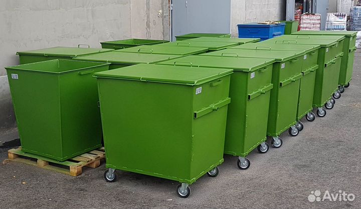 Мусорный бак металлический 1 м3