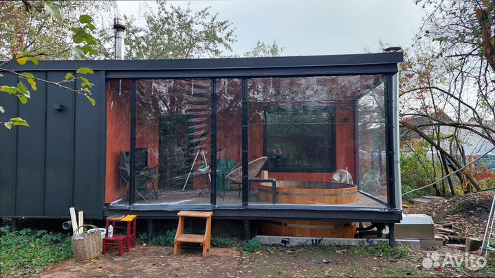 Каркасная баня с верандой реальная цена