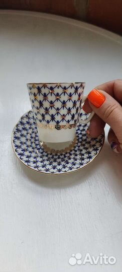 Императорский фарфор лфз Кобальтовая сетка