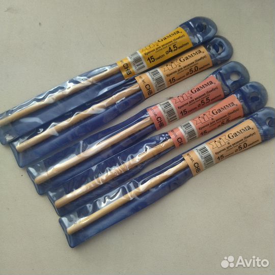 Крючки для вязания, бамбук