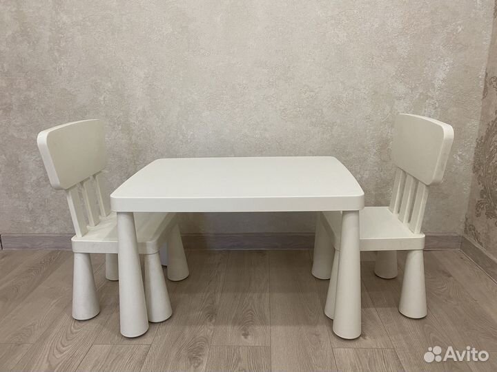 Детский стол и стул IKEA маммут