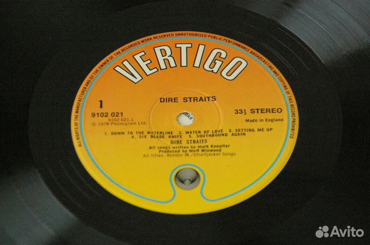 Пластинка Dire Straits 1978 UK