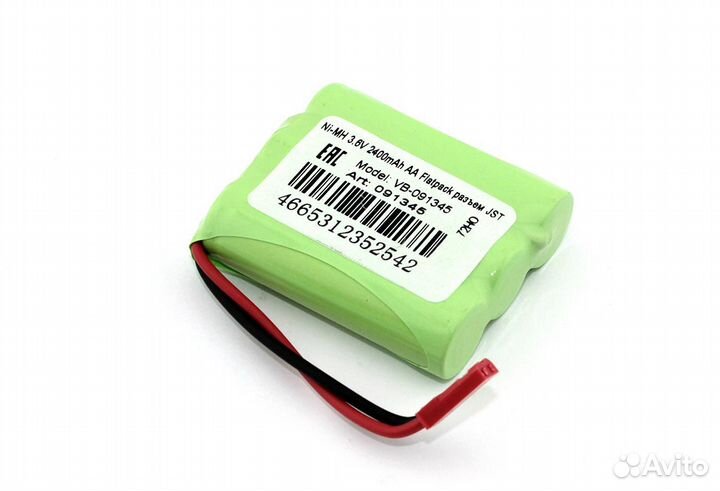 Аккумулятор Ni-MH 3.6V 2400mAh AA Flatpack разъем