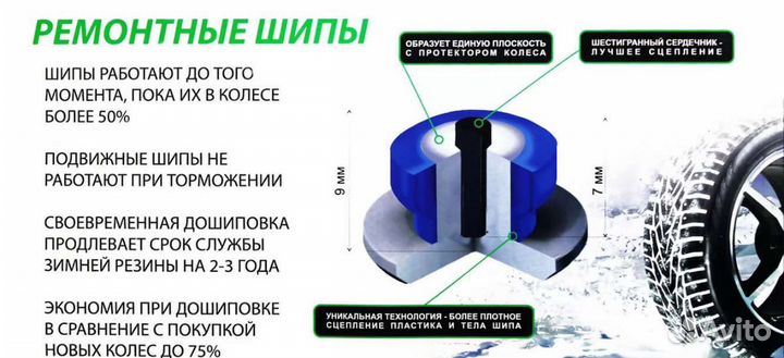 Шипование колёс
