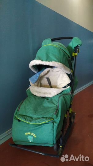 Коляска санки + теплый конверт в санки