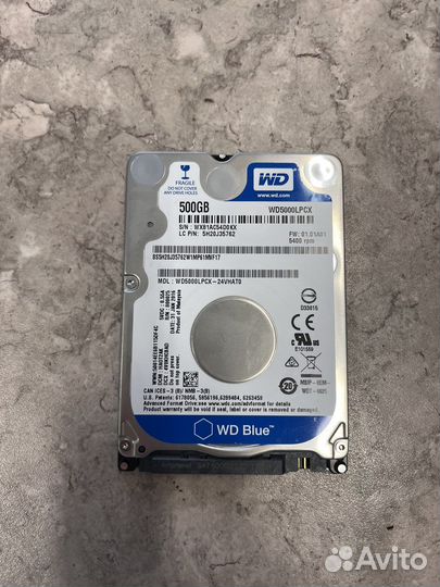 Жесткий диск 500gb wd blue 2.5 100