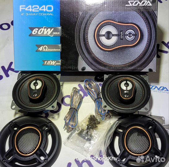 Динамики автомобильные Sonda F4240 10см