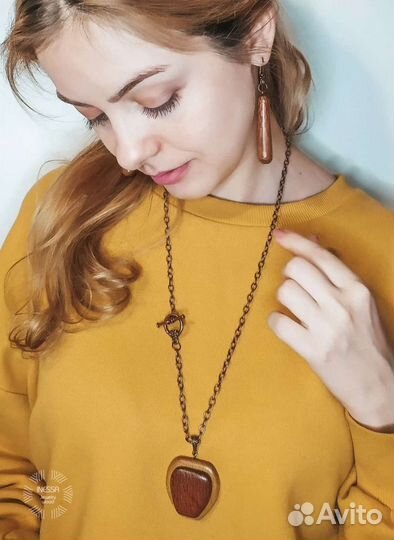 Серьги, кулон