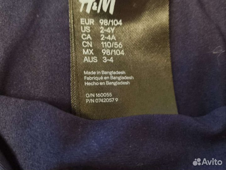 Купальник для девочки hm 98 104