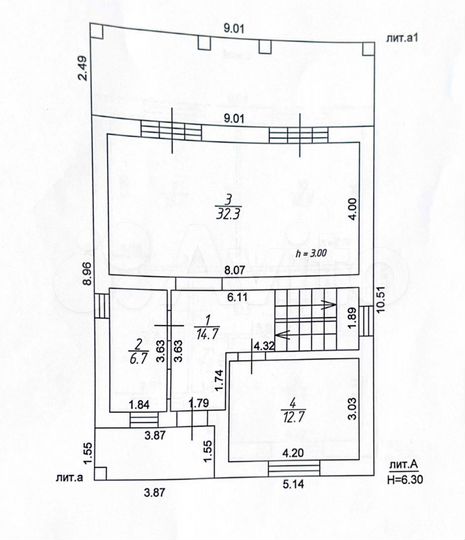 Дом 155 м² на участке 6,5 сот.