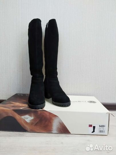 Сапоги замшевые, зимние