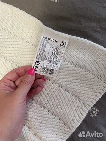 Плед с помпонами (кисточками) новый