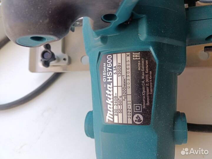 Пила ручная циркулярная бу makita hs7600