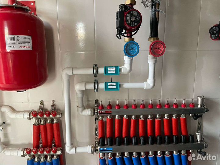 Монтаж систем отопления,водоснабжения,теплый пол