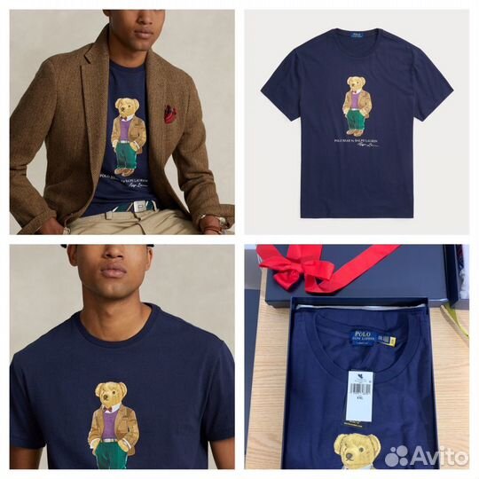 Футболка ralph lauren bear мишка XXL оригинал