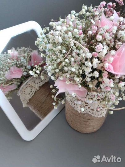 Букет, композиция, гипсофила, цветы