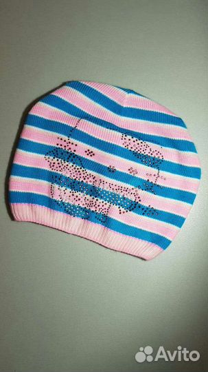 Берет со стразами в виде котенка