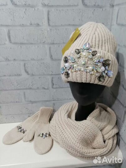 Набор 3-ка (шапка, снуд, варежки)