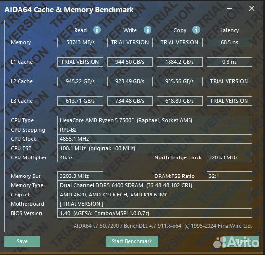 DDR5 G Skill Rip Jaws S5 XMP 6400 kit 32GB