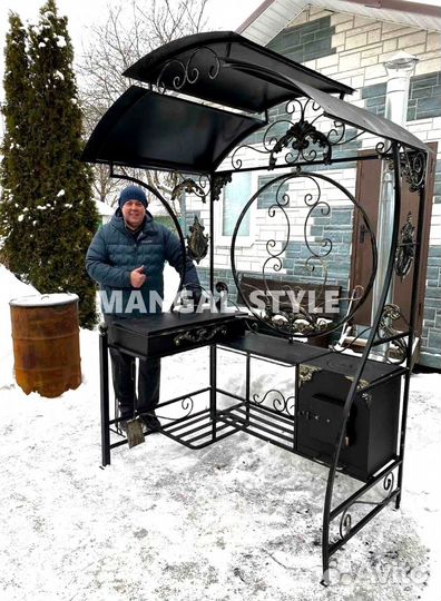Мангал с крышей