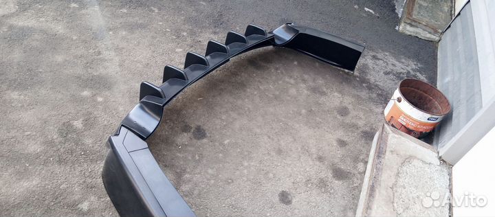 Юбка заднего бампера двойной выхлоп lancer 10