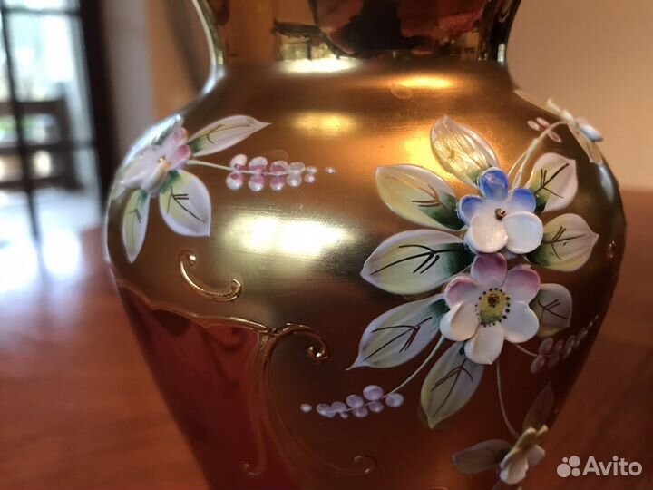 Ваза из богемского стекла