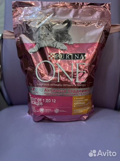 Сухой корм для котят Purina ONE с курицей 750 г