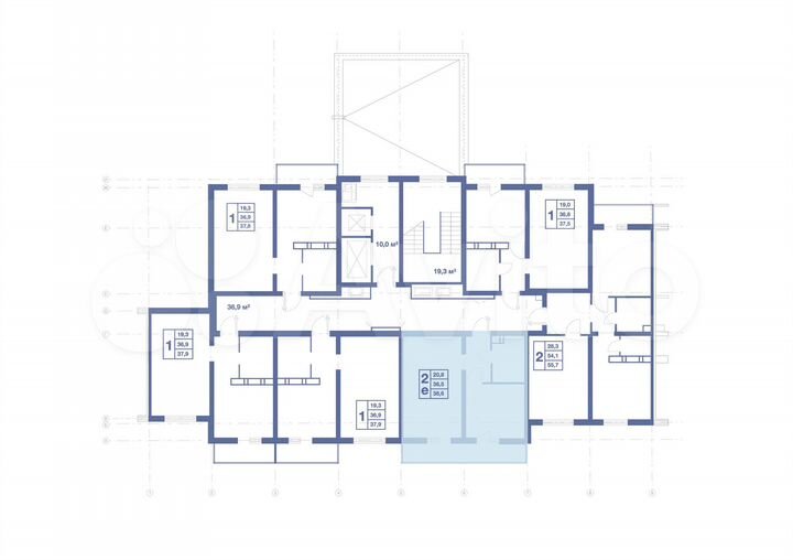 2-к. квартира, 38,6 м², 4/17 эт.