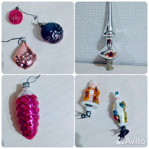 Елочные игрушки СССР стекло 54 шт пакетом