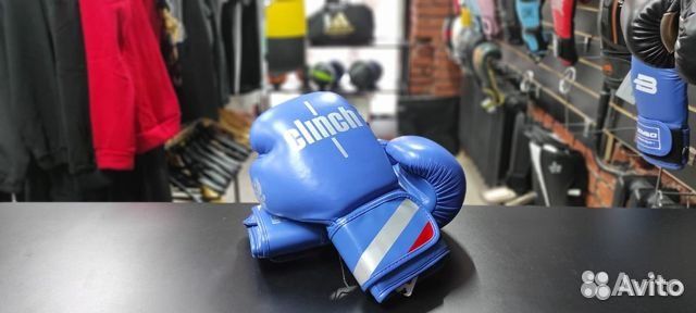 Перчатки боксерские clinch olimp plus синие