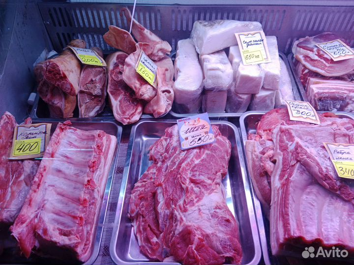 Мясной магазин продажа мяса в тушах полутушах