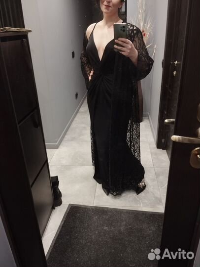 Кимоно в пайетках полупрозрачное