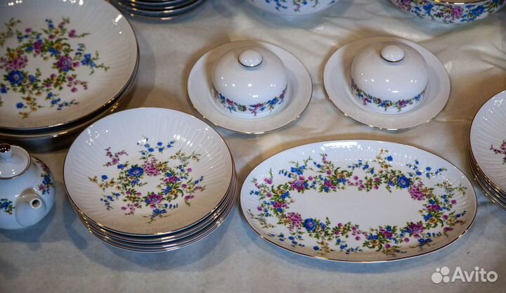 Немецкий (гдр) набор столовой посуды (сервиз)