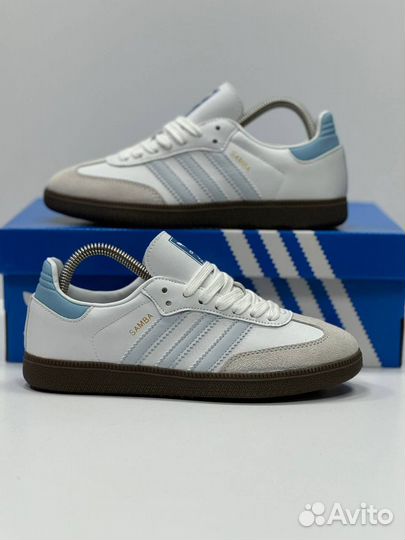 Кеды Adidas Samba White Blue