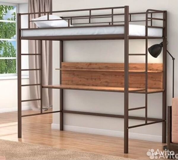 Кровать Чердак Белый/Венге