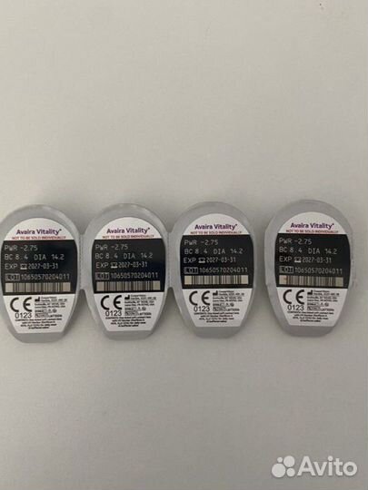 Линзы контактные Avaira Vitality -2.75