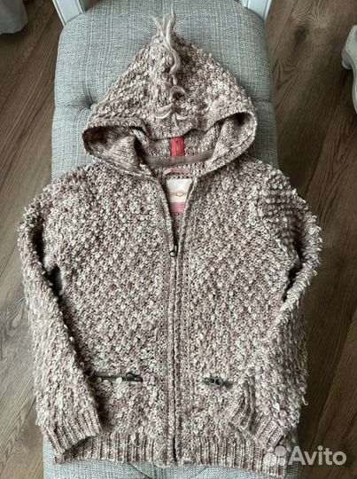 Кофта на молнии с капюшоном для девочки