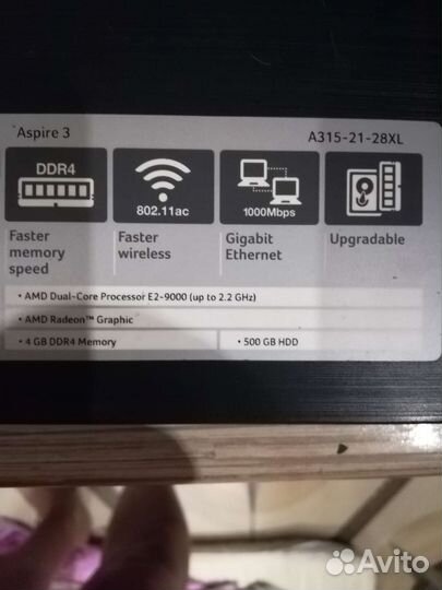 Ноутбук acer aspire 3 a315-21-28xl