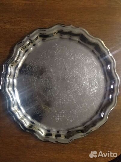 Поднос мельхиоровый