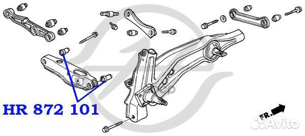 HR 872 101 - рычага сайленблок ** honda HAB-053