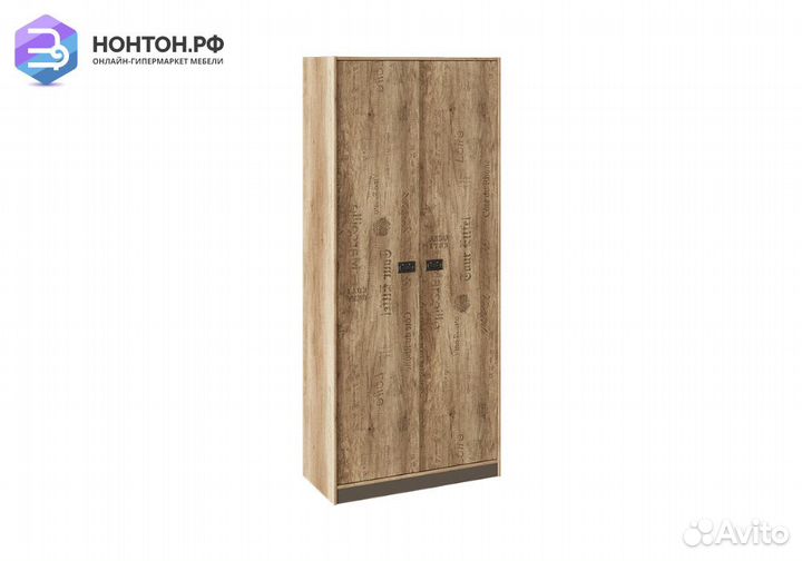 Шкаф 2-дверный Пилигрим дуб каньон светлый / фон с