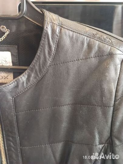 Куртка кожаная женская geox 44 46