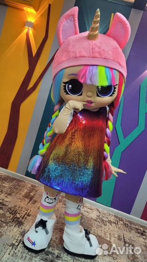 Ростовая кукла чебурашка, кот, единорог, кукла лол