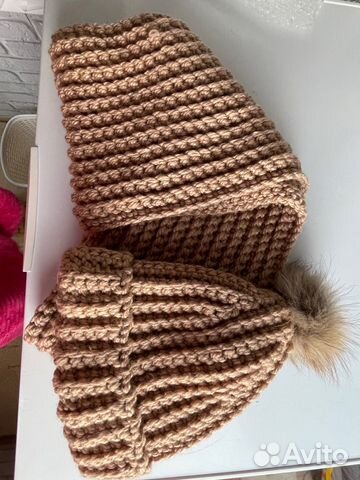 Комплект шапка и снуд женский ручная работа