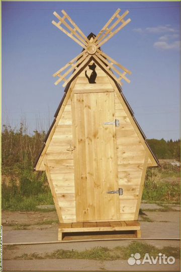 Дачный туалет с лебедем UMX