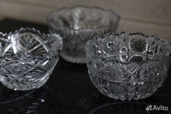 Хрусталь /стекло СССР: конфетницы, вазы, салатницы
